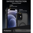 thumbnail image 3 of for iPhone 12 / 12 Pro Case Compatible with MagSafe, Translucent Matte Shockproof Phone Case Cover - Black, 3 of 7