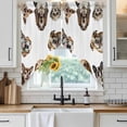 thumbnail image 6 of Cute Dogs Swag Curtains for Kitchen/Bedroom/Living Room, Animals Gypsies Bulldog Cattledogs Modern Art Scalloped Curtains 63 Inch Long, Window Swag Topper Curtains Valances 2 Panels Set 36"x63", 6 of 8