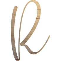 Unfinshed Wooden Craft Letter R, Blank Wood 6'' Tall Alphabet A-Z Letter, Buttey Honey Font
