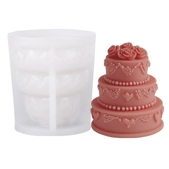 Wedding Candle Silicone Mold Rose Cake Candle Silicone Mold For Epoxy Resin Craft Candle Soap Chocolate Baking Tool