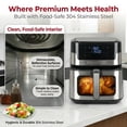 thumbnail image 7 of MIRASTON 8.5-Quart Air Fryer, 8 Preset Touchscreen, Dishwasher-Safe Basket, Stainless Steel, 7 of 7