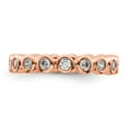 thumbnail image 3 of 14k Rose Gold Polished Size 4.5 Bezel-set 1/2 carat Diamond Complete Eternity Band, 3 of 5
