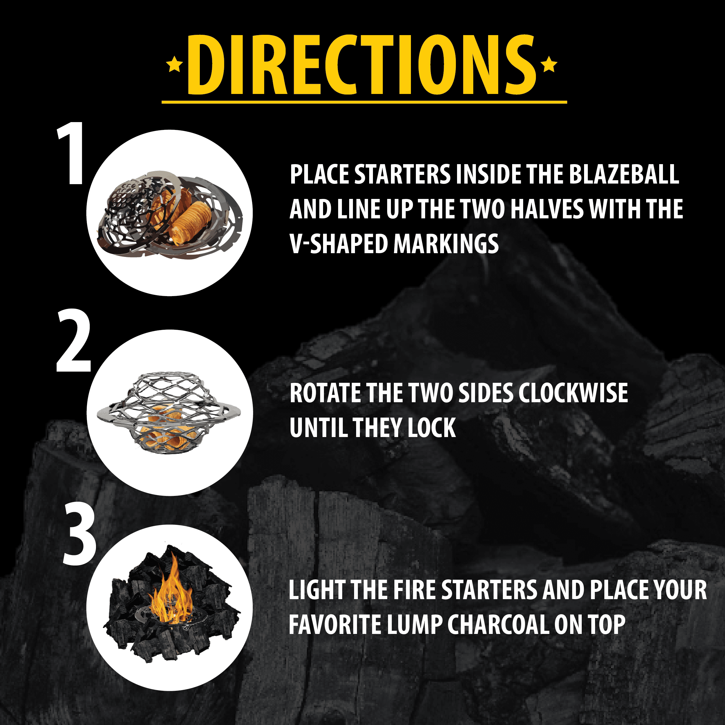FOGO Premium Hardwood Natural Medium Sized Lump Charcoal 35 Pound Bag, Fogostarters Natural Fire Starters and Blazaball Bundle
