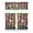 color-181, variant on Kitchen Curtains 36 Inch Short - 3 Panel Set, Rod Pocket Window Curtain, Boho Floral Tribal Style, 100% Polyester for Farmhouse, Kitchen, Cafe, Bedroom, Easy Wash