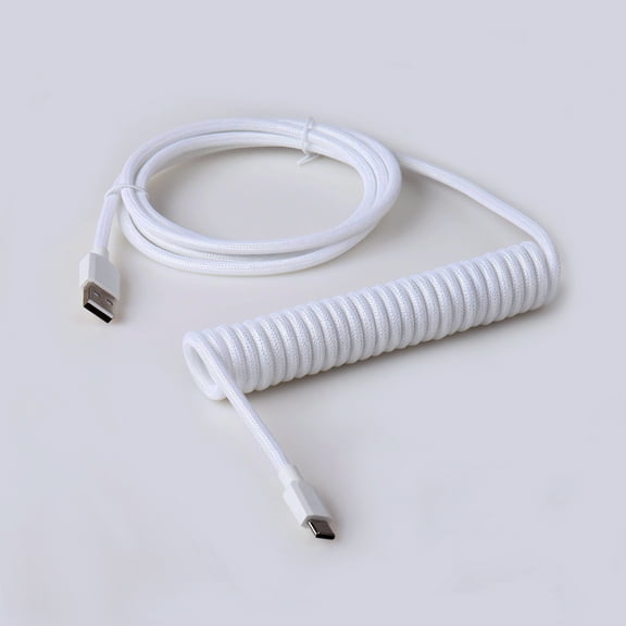 Durable Aviator Gx16 Braided Coiled USB C Mechanical Keyboard Cable