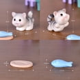 thumbnail image 6 of Dserhfy Cat Small Statue Naughty DIY Material Exquisite Workmanship Cake Toppers Cat Animals Figurines for Home, 6 of 8