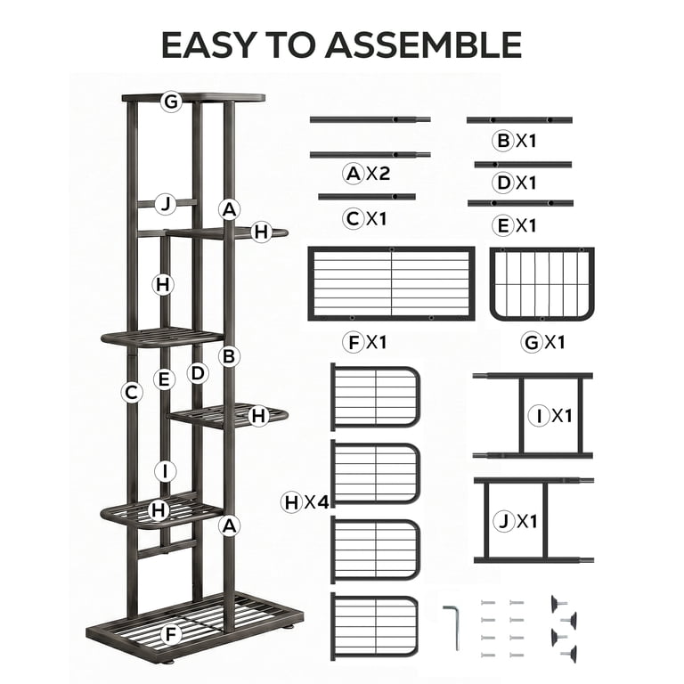 Six-Tier Metal Corner Plant Stand photo 7