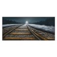 thumbnail image 1 of 3D Train Tracks In The Moonlight Oil Painting, 1 of 1