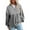 Gray, variant on biudgviw Lounge Sweatshirt for Women Collared Long Sleeve Knit Oversized Shirts Fashion Half Zipped Patchwork Pullover Tops