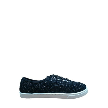 Skater Girl Shoes - Wonder Nation Girls' Sparkle Lace-Up Casual Shoe