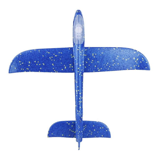 Herwey Flying Mini Throwing Glider Shiny Night Aircraft Toy Hand Launch Airplane Model