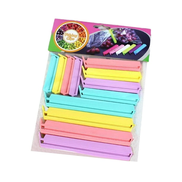 Selle el clip de la bolsa del refrigerio de la comida, clips de las bolsas de la comida, artilugios de cocina reutilizables para los paquetes de 12 piezas