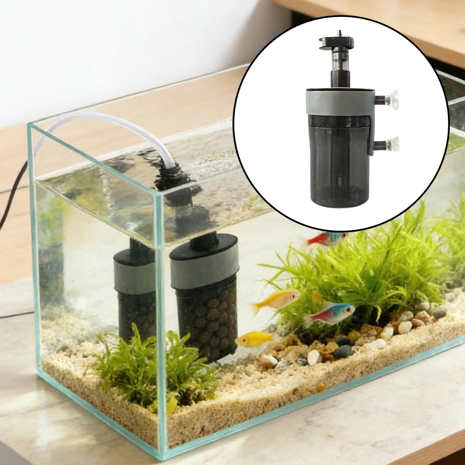 EHJRE Fish Tank Aquarium Cleaning Tool Fully Automatic Fish Stool Suction Collector Double Filtration Removable Design Suitable for Freshwater 21.5x5.4cm