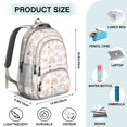 thumbnail image 5 of Boho Bohemia Rainbow Backpack for School,Cute School Bag,Schoolbag with Adjustable Shoulder Straps & Padded Back,16.9 Inch, 5 of 5