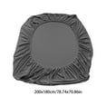 thumbnail image 3 of Ensemble de Drap-Housse et de Couvre-Lit Gris Foncé, Conception à Poche Profonde, 78,74 X 70,87 Pouces, Matière Peluche Ultra Fine Douce, Résistant au Rétrécissement et à la Décoloration, Gris Foncé, 3 of 6