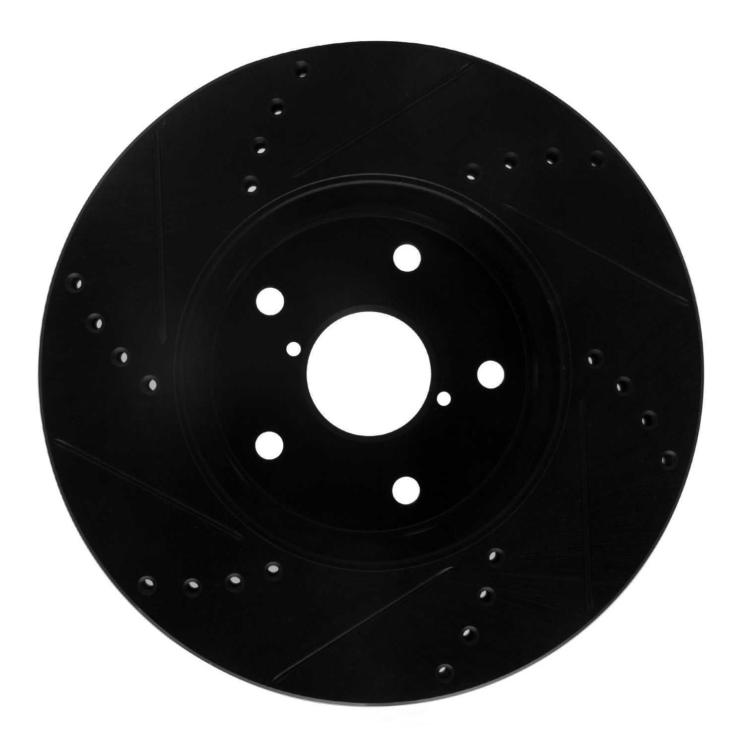 Dynamic Friction Company 633-13026R DFC Brake Rotor - Drilled And Slotted - Black