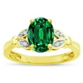thumbnail image 2 of Star K � Oval 8x6 Simulated Emerald Marquee Design Engagement Promise Ring, 2 of 9