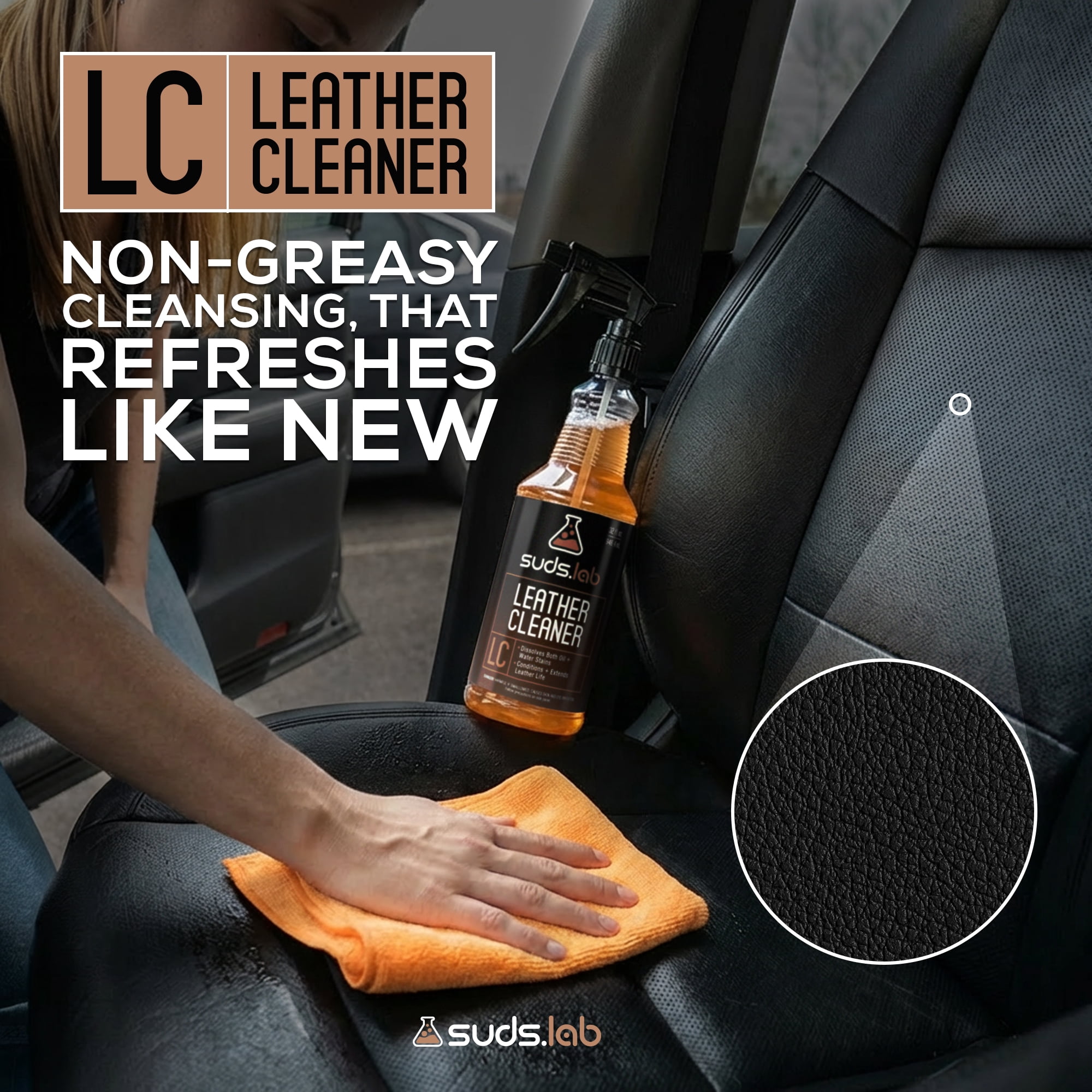Suds Lab LC Deep Cleaning Leather Cleaner Spray - 32 fl oz