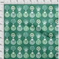 thumbnail image 4 of oneOone Silk Tabby Sea Green Fabric Sea Shells Ocean Craft Projects Decor Fabric Printed By The Yard 42 Inch Wide, 4 of 4