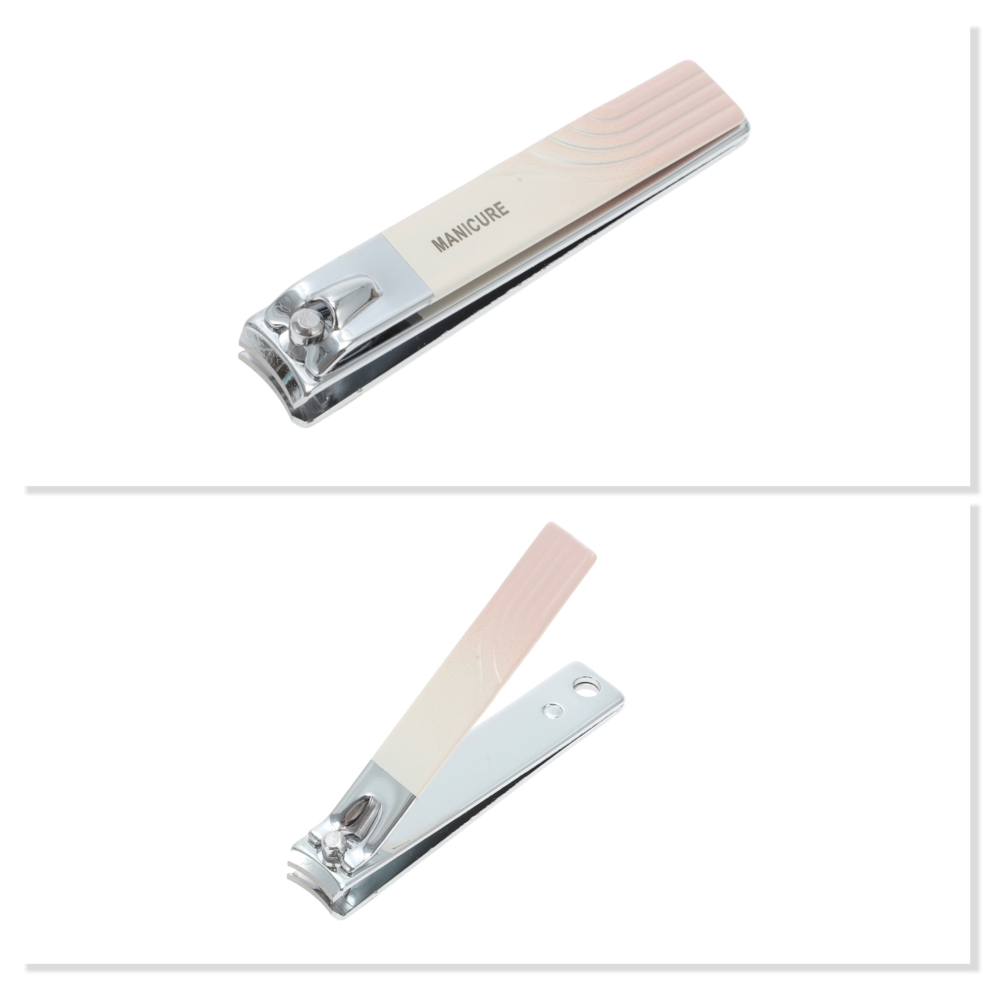 Unique Bargains Square Rotation Nail Clipper Kit 5-piece Set Gradient Pink