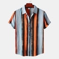 thumbnail image 2 of Birdeem Mens Beach Short Sleeve Button Hawaiian Textured Casual Solid Dress Shirts, 2 of 12