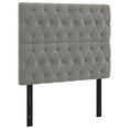 thumbnail image 3 of vidaXL Box Spring Bed with Mattress Light Gray 39.4"x79.9" Twin XL Velvet, 3 of 6