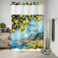 thumbnail image 6 of No Hook Shower Curtain with Built-in Rings - Tropical Ocean Lemon Washable Waterproof Fabric Bathroom Curtains for Hotel,Rentals, Stall 48 X 72 Inch , Home Sweet Home, 6 of 9