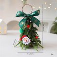 thumbnail image 3 of DefiDgd Mini Artificial Pine Christmas Tree Hanging Ornament With Burlap Bow Snowflake Candy and Ball Adorned for Christmas Tree Wall Door Holiday Home Decor, 3 of 6