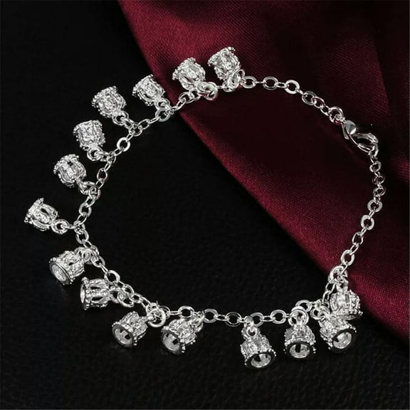 New Popular 925 Silver Crown Shape Fashion Women Bracelet Jewelry Sale