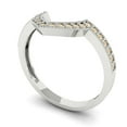 thumbnail image 2 of 0.25 ct Brilliant Round Cut Natural Morganite 18K White Gold Stackable Band SZ 9.75, 2 of 6