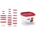 thumbnail image 1 of Rubbermaid Vented Lids BPA Free Plastic Food Storage Containers, Set of 21 (42 Pieces Total), Racer Red | Reusable & Stackable & Easy Find Lids 7-Cup Food Storage and Organization Container, Racer Red, 1 of 7