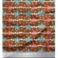 thumbnail image 1 of Soimoi Rayon Fabric Dot & Floral Artistic Printed Fabric 1 Yard 56 Inch Wide, 1 of 3