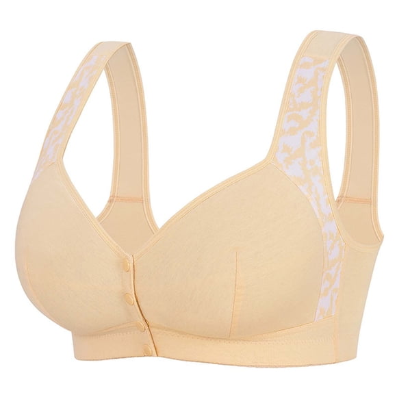 BraLingerie For Relaxed Everyday Wear Front Button Backless Comfort Seamless Cup Design With Adjustable Straps And Clean Finish