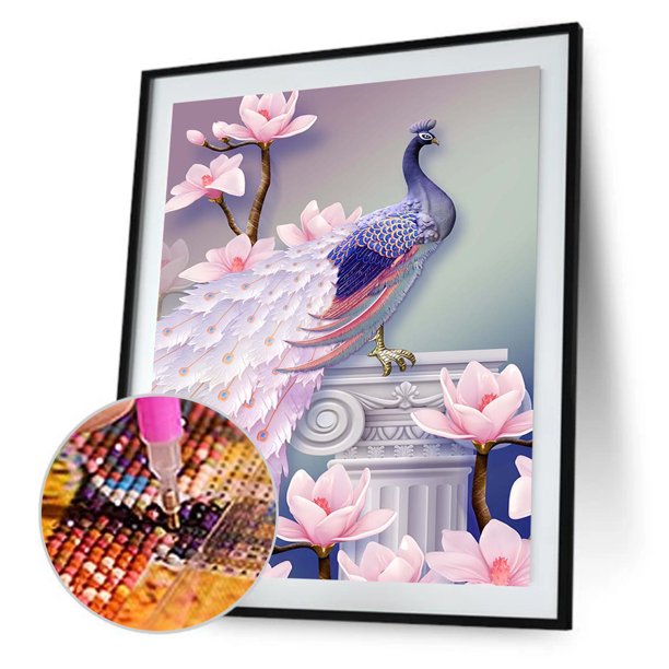 Cuadros Decorativos Magnolia pavo real 5D diamante pintura bordado bricolaje punto de cruz decoración del hogar JShteea Nuevos Originales