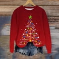 thumbnail image 7 of Purcolt Women's Christmas Sweatshirt Casual Crew Neck Loose Fit Long Sleeve Pullover Tops Ladies Fall Fashion Comfort Sweaters Outfits, 7 of 7