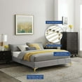 thumbnail image 7 of Modway Sutton King Performance Velvet Bed Frame in Light Gray, 7 of 7
