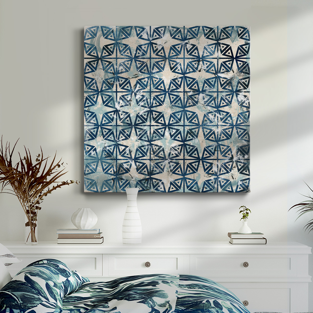 Wexford Home Tile-Dye IV-Premium Gallery Wrapped Canvas, 40" x 40" - Ready to Hang