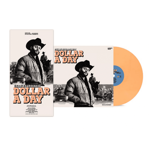 Charley Crockett - Dollar A Day (cantaloupe orange) poster - Music & Performance - Vinyl