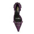 thumbnail image 3 of XYD Women Fashion Stiletto High Heels D'Orsay Pumps Closed Pointed Toe Studs Buckles Night Club Party Shoes Size 7 Purple, 3 of 5