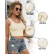 thumbnail image 4 of Top corto AURUZA con cuello en U sin mangas y espalda cruzada, beige M, 4 of 6