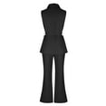 thumbnail image 5 of Wancir Women's 2 Piece Outfits Sleeveless Suit Vest and Wide Leg Pants Business Casual Blazer Sets, 5 of 7