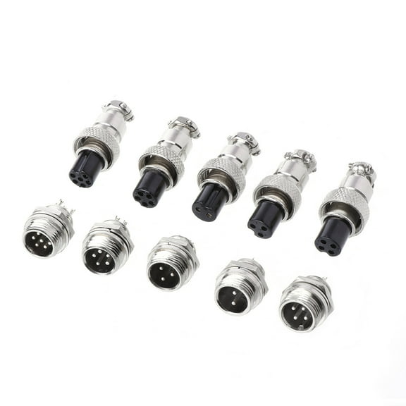 GENEMA Aviation Plug Male & Female Wire Panel Metal Connector 12mm 2/3/4/5/6 Pin GX12