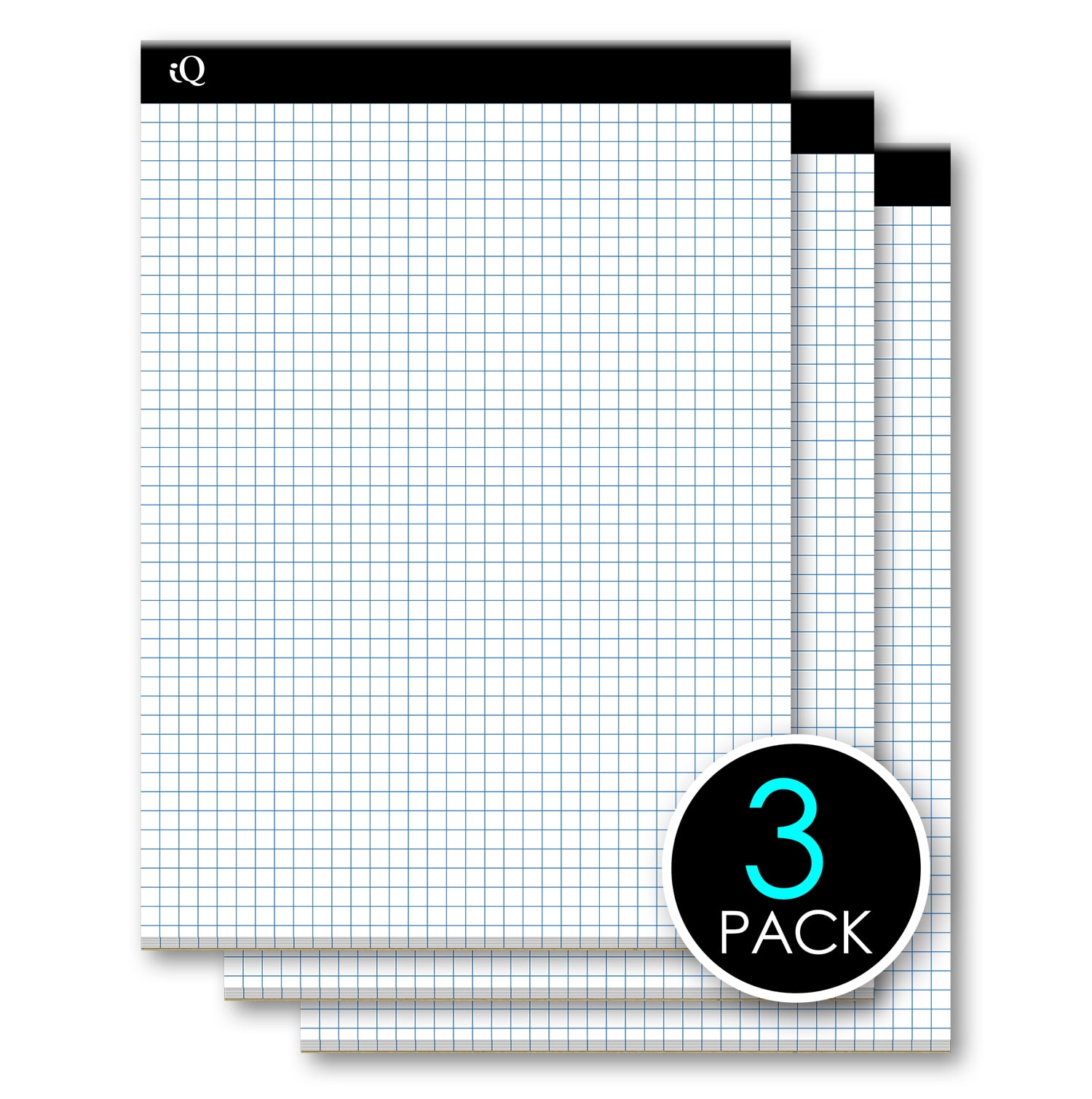 iScholar iQ 3 Pack Graph Planning Pads, 8.5' x 11.75' (88113)
