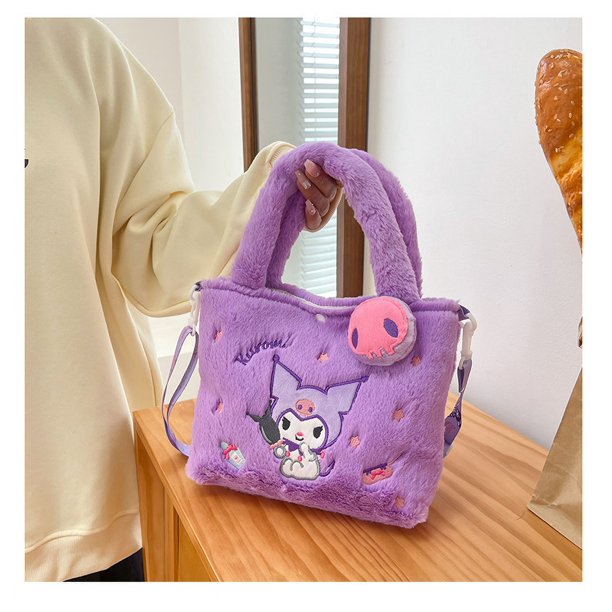 Bolso de mano de dibujos animados, bolso de peluche de Sanrio, lindo bolso de muñeca Kulomi Meruti, bolso de muñeca de perro Jade Gui