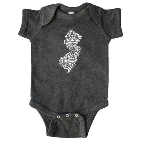 

Inktastic New Jersey Silhouette Mandala Gift Baby Boy or Baby Girl Bodysuit