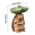 thumbnail image 3 of pdqouc Hedgehog and Leaf Shape Resin Birdbath Vintage Cartoon Animal Statues Bird Feeder Standing Decor Antique Bird Bath for Home Garden Yard Indoor&Outdoor, 3 of 8
