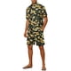 thumbnail image 4 of INSPIRE CHIC Conjunto de camisas impresas de verano para hombres de manga corta, atuendo hawaiano de bloque de color 2XL azul marino, 4 of 4