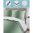 thumbnail image 4 of Quilts Twin Size, Sage Green Grey Ombre Soft Comforter Bedding Set for Bed, Modern Abstract Art Gradient Lightweight Quilted Bedspread with Pillow Cover(2 Pieces) for All Season, 68x86 Inch, 4 of 6