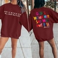 thumbnail image 4 of Red Womens Sweatshirt Women Verse Pullover God Is Within Her Long Sleeve Inspirational Blouse Top Fall Clothes for Women, 4 of 6