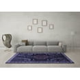 thumbnail image 3 of Ahgly Company Machine Washable Indoor Rectangle Persian Blue Traditional Area Rugs, 7' x 9', 3 of 4